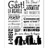 Affiche Expressions Bretonnes, illustration décorative regroupant des expressions locales de Bretagne et du Finistère