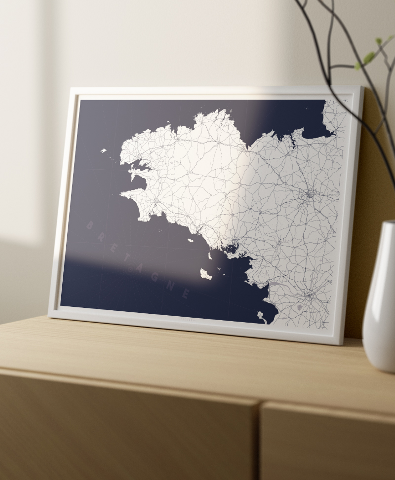 Carte de la Bretagne • Tresañ