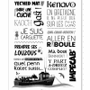 Affiche Expressions Bretonnes, seconde illustration décorative regroupant des expressions locales de Bretagne et du Finistère